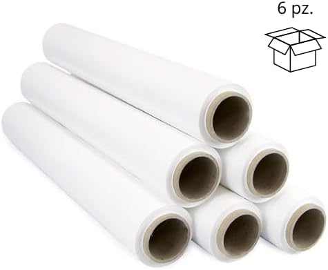 6 Pezzi estensibile Bianco  peso 2,1 kg a bobina 30 MY anima 700 gr